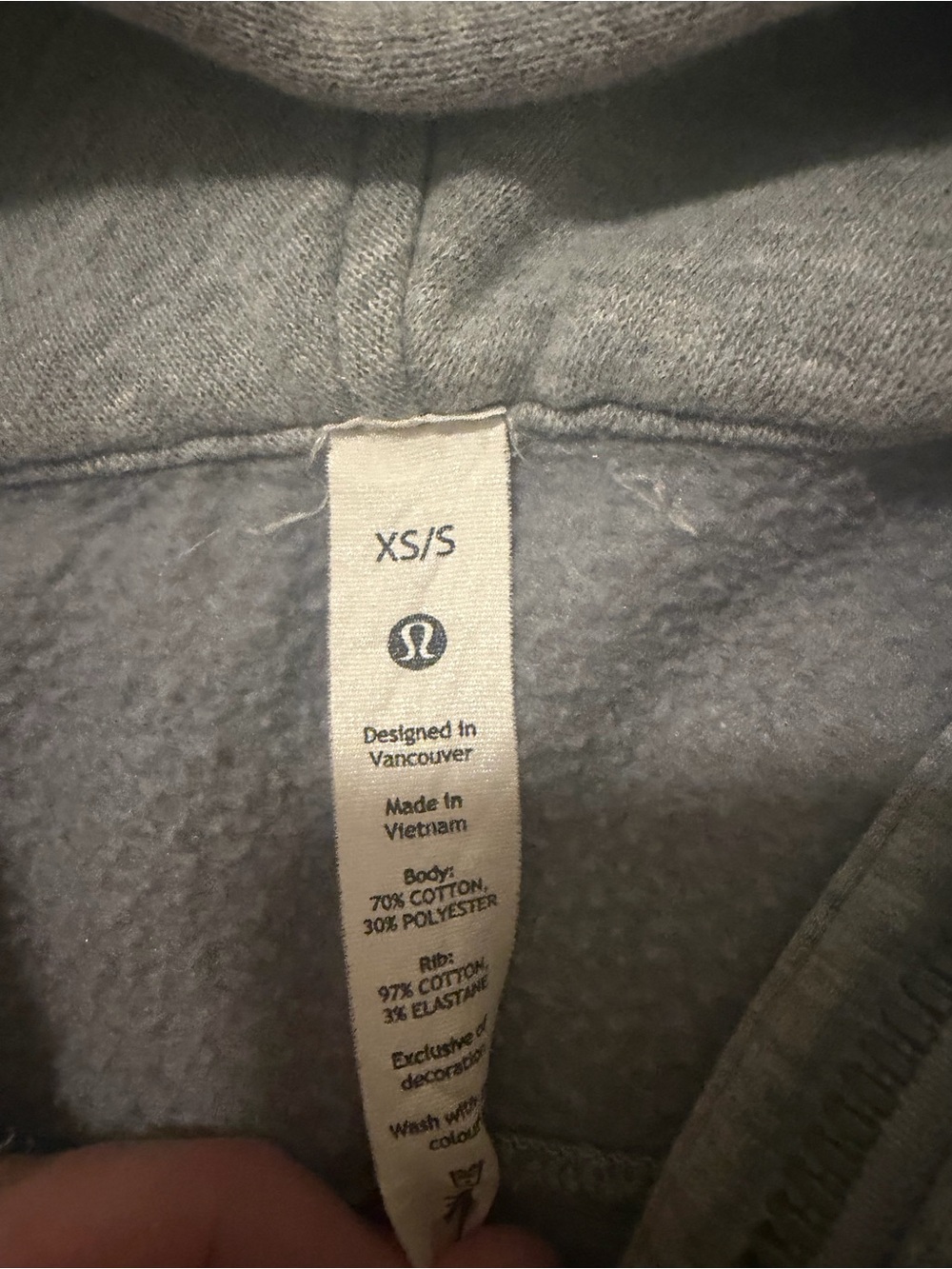 lululemon athletica Women’s Heather Gray Quarter-Zip Hoodie - Picture 3 of 5